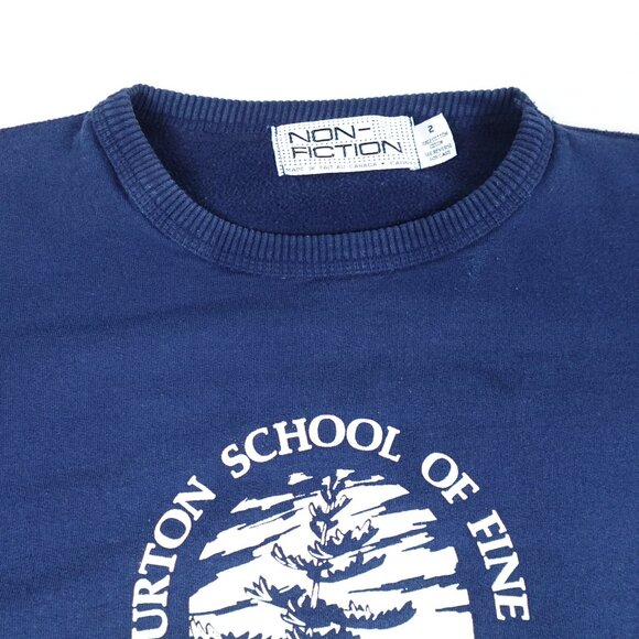 Vintage 90s Haliburton School of the Arts Non-Fiction Sweatshirt Adult Large - Picture 2 of 10